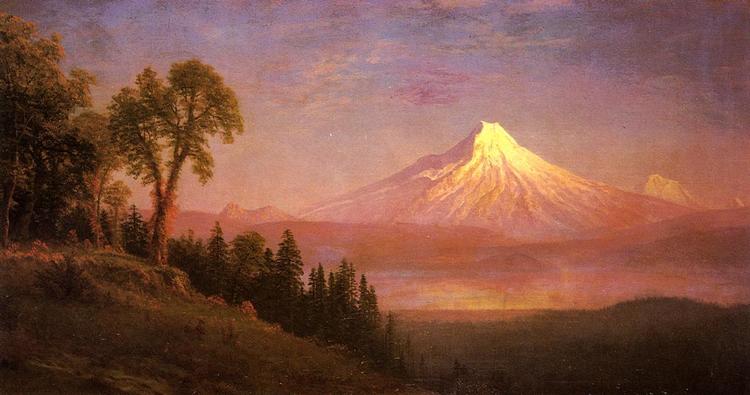 Albert Oil Painting Mount St. Helens, Columbia River, Oregon - Click Image to Close